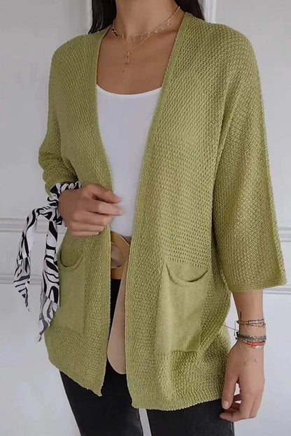 Color Pocket Cardigan Outerwear(7 Colors)