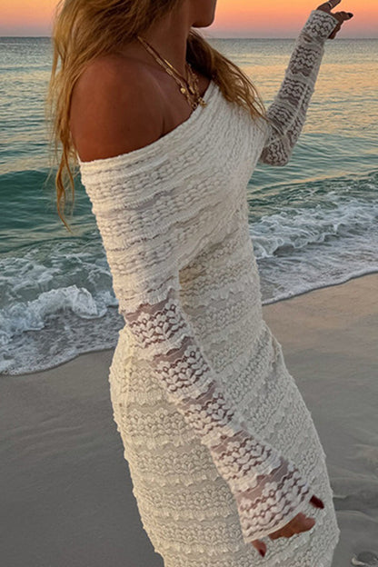 Patchwork Backless Off Shoulder Long Dresses