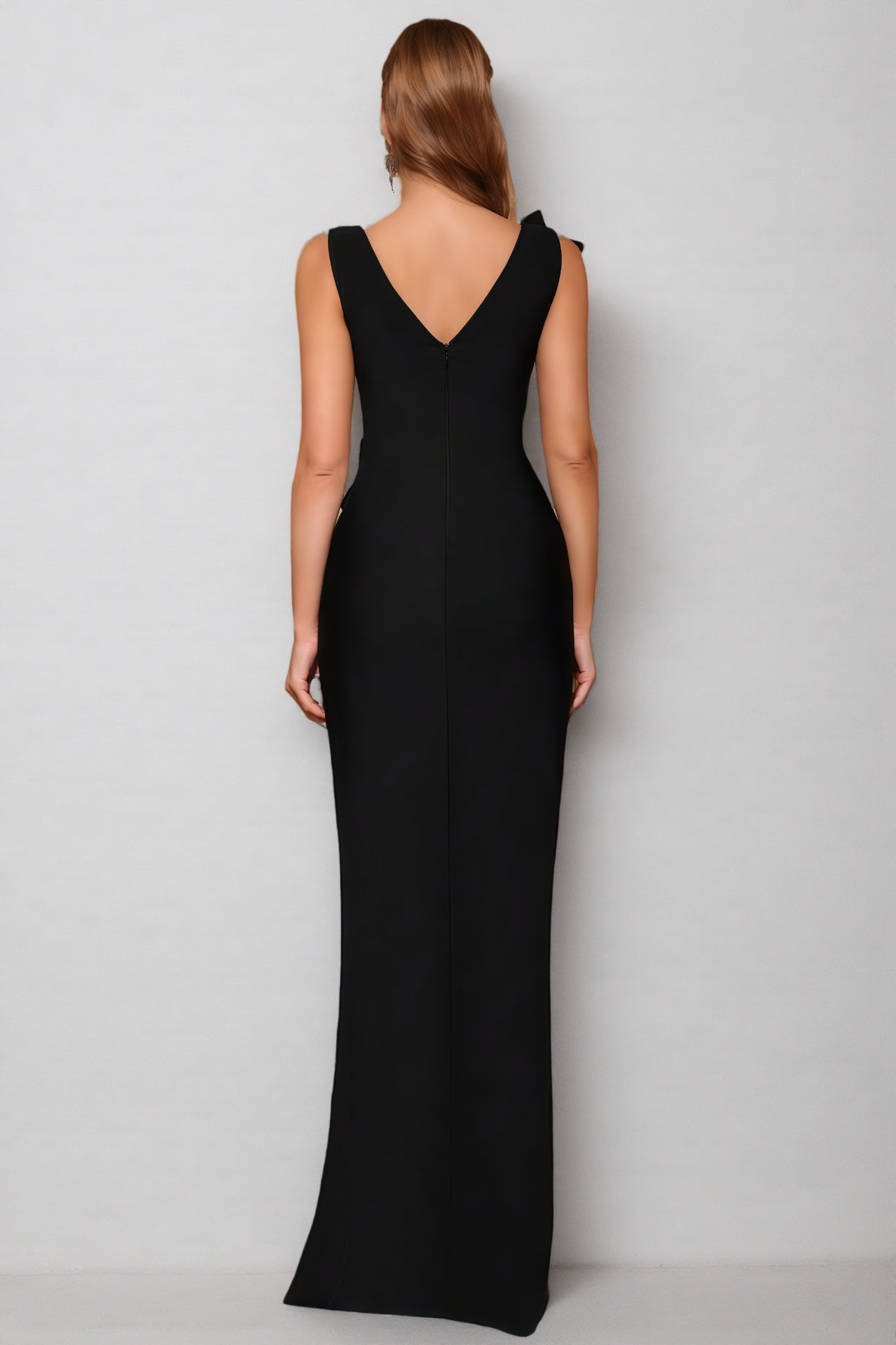 Ferean Diamond Studded Bandage Maxi Dress