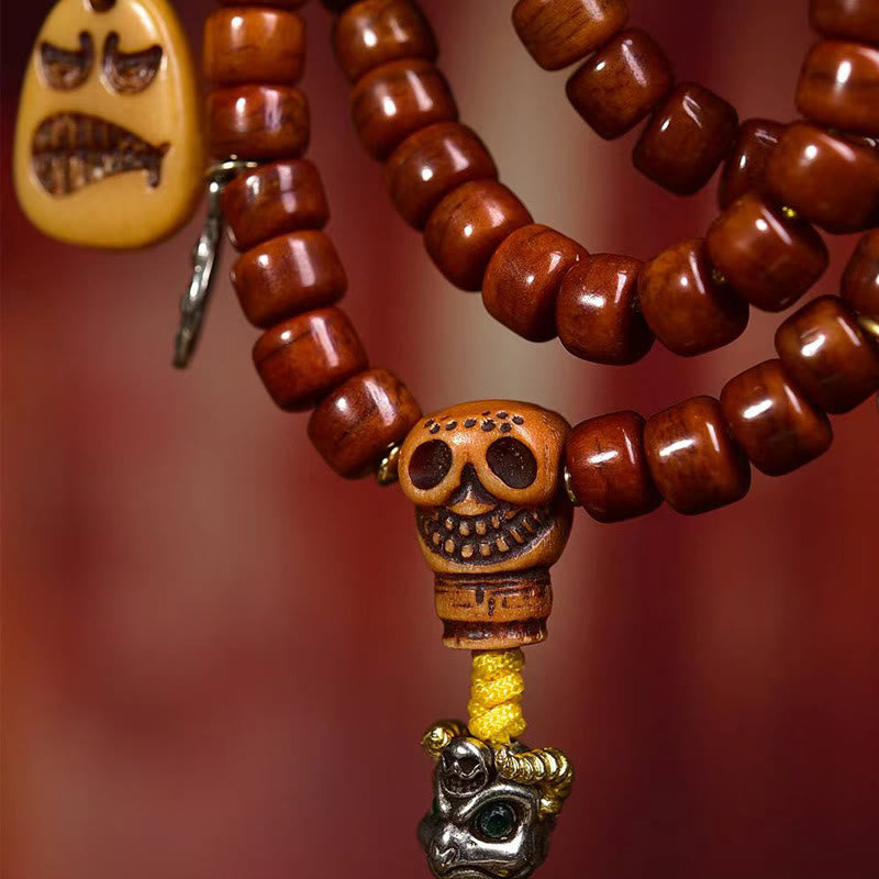 8x6mm Yak Bone 108 Beads Strength & Protection Mala