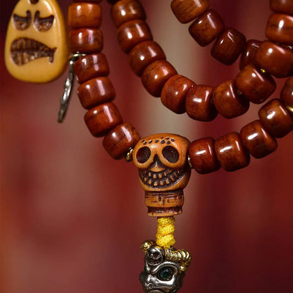 8x6mm Yak Bone 108 Beads Strength & Protection Mala