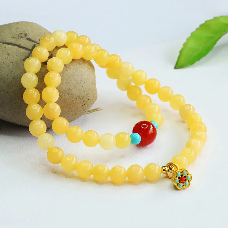 6mm Topaz Red Agate Spiritual Protection Bracelet