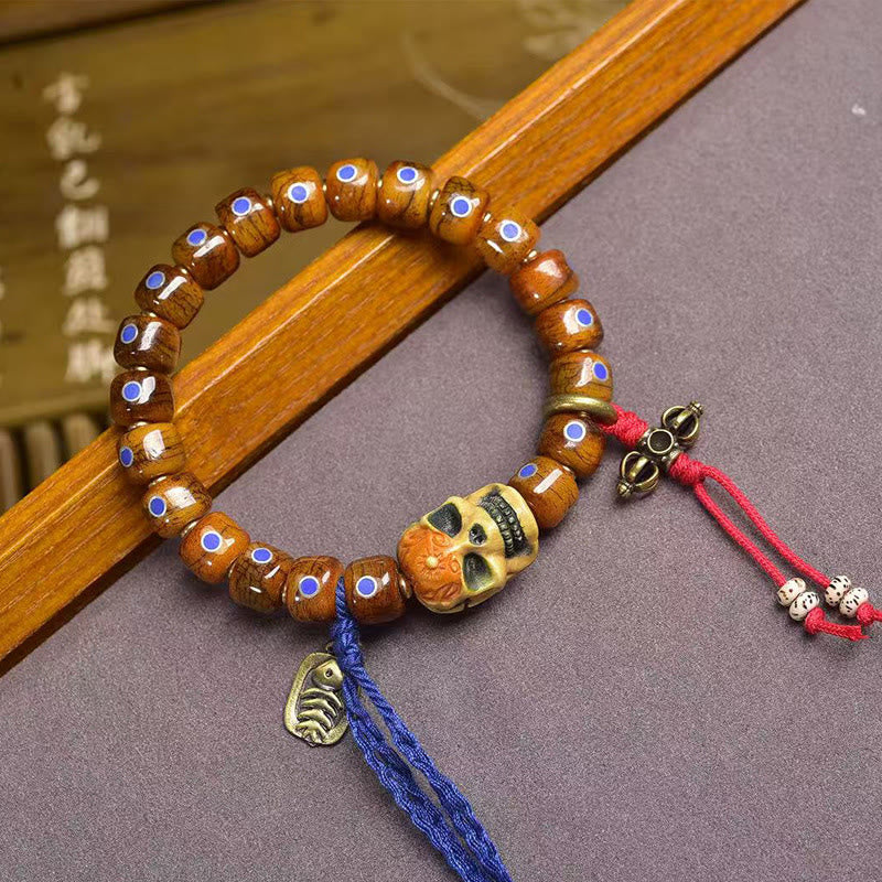 Buddha Stones Tibetan Bone Beads the Lord of the Corpse Forest Keep Away Evil Spirits Bracelet