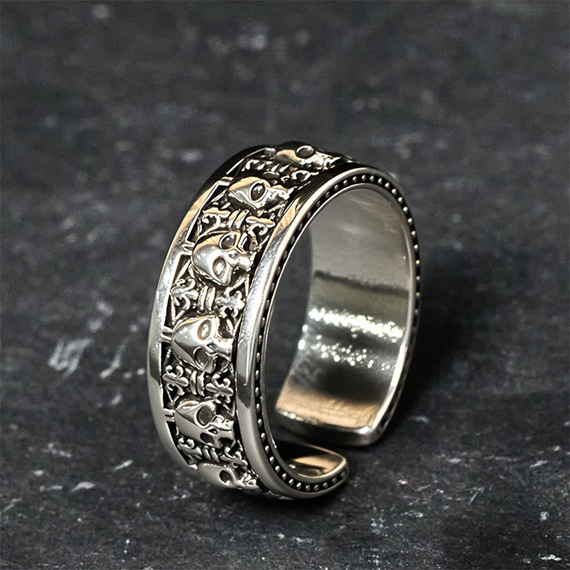 Buddha Stones the Lord of the Corpse Forest Copper Skull New Beginning Ring