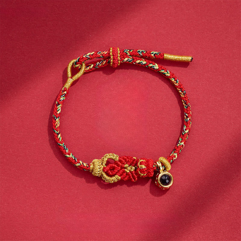 Buddha Stones String Projection Stone Hand-woven Buddha Knots Connection Bracelet