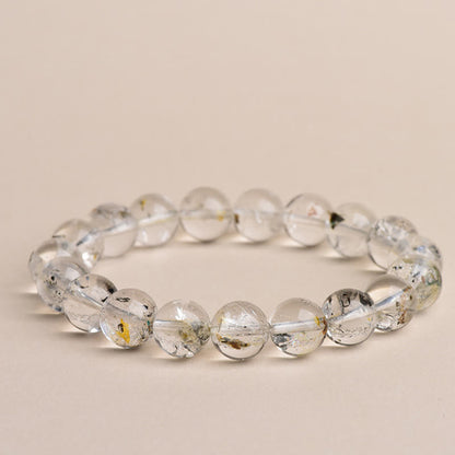 Buddha Stones Herkimer Diamond Protection Meditation Bracelet
