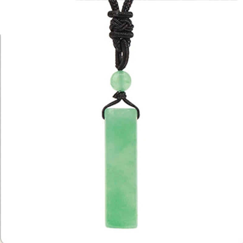 Buddha Stones Various Crystal Rose Quartz Green Aventurine Amethyst Cylinder Healing Necklace Pendant