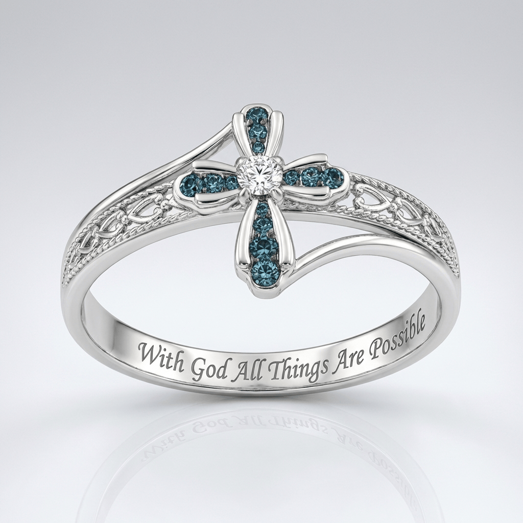 God's Promise Cross Ring
