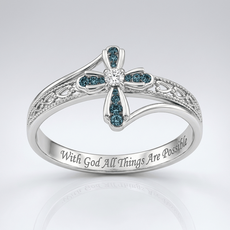 God's Promise Cross Ring