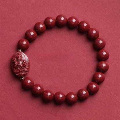 Buddha Stones the Chinese Zodiac Natal Buddha Cinnabar Blessing Bracelet
