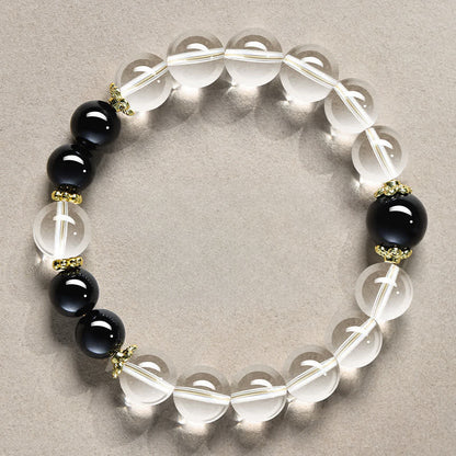 Buddha Stones Natural Clear Quartz Beaded Healing Bracelet