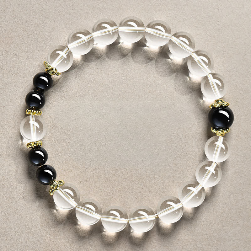 Buddha Stones Natural Clear Quartz Beaded Healing Bracelet