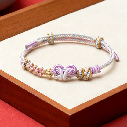 Buddha Stones Handmade Woven Butterfly Luck Adjustable String Bracelet