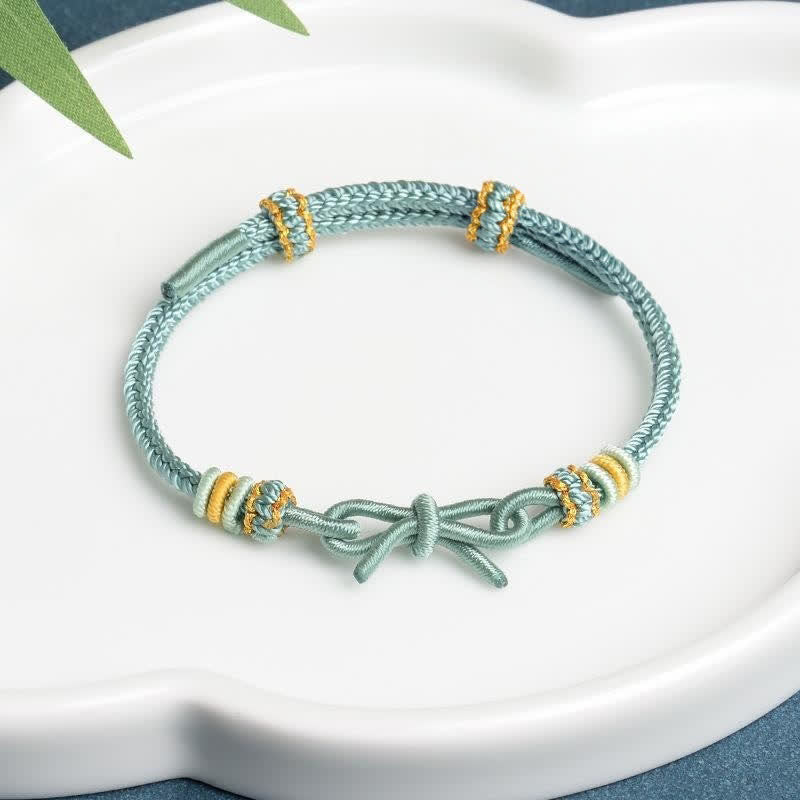 Buddha Stones Hand Woven Butterfly Luck Adjustable Braided Cord Bracelet