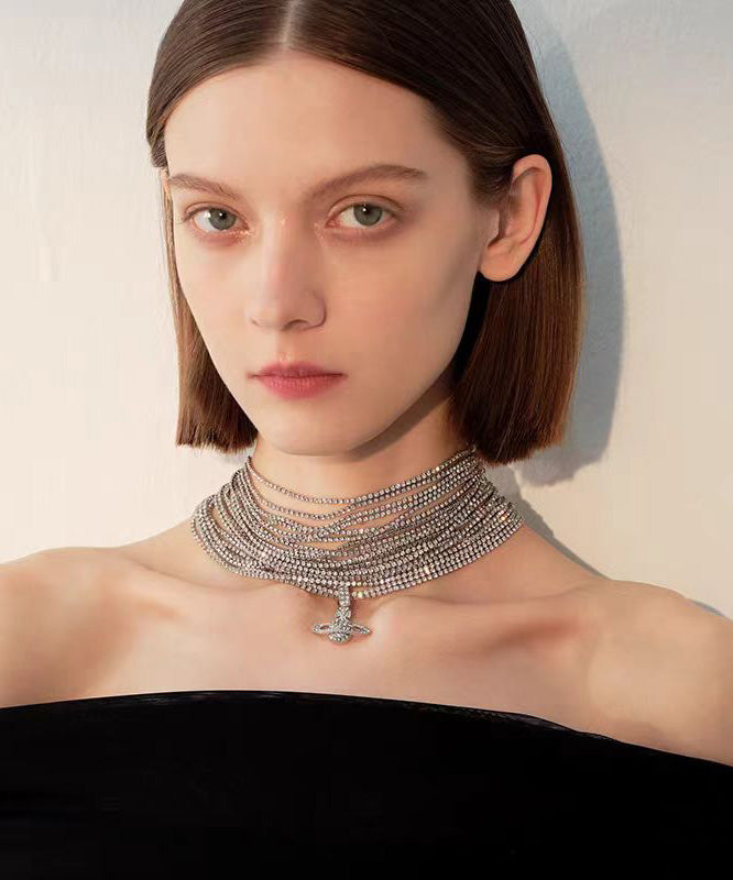 Exquisite Multi-layer Zircon Luxurious Collarbone Necklace