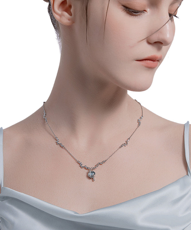 Silk Copper Overgild Gem Stone Pendant Necklace