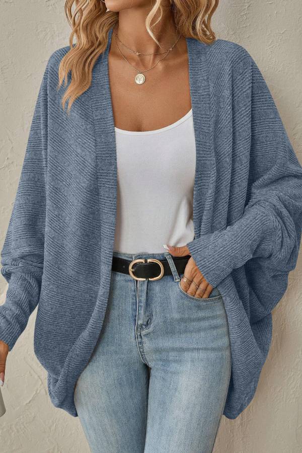 Bat Sleeve Cardigan Loose Knitted Jacket