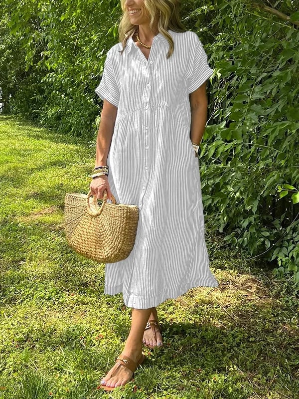 Jovie - Classic Striped Maxi Dress