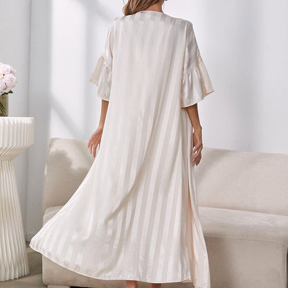 Two Pieces Dress and Cardigan Pajama Sets