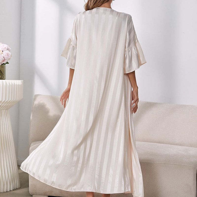 Two Pieces Dress and Cardigan Pajama Sets