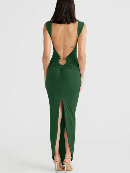 Backless Strap Maxi Dress