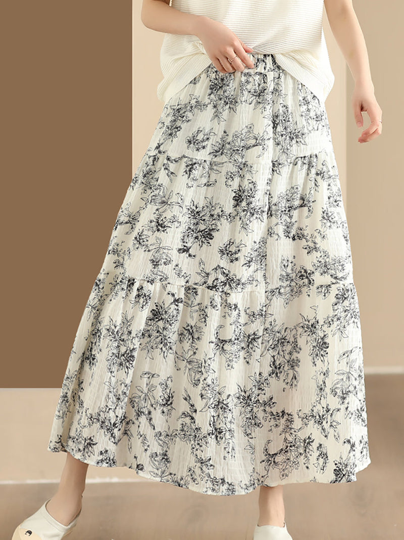Summer Cotton Loose Skirt Bn1017