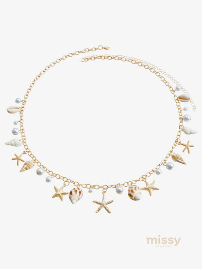 Arya Shell Waist Chain Jewelry Set