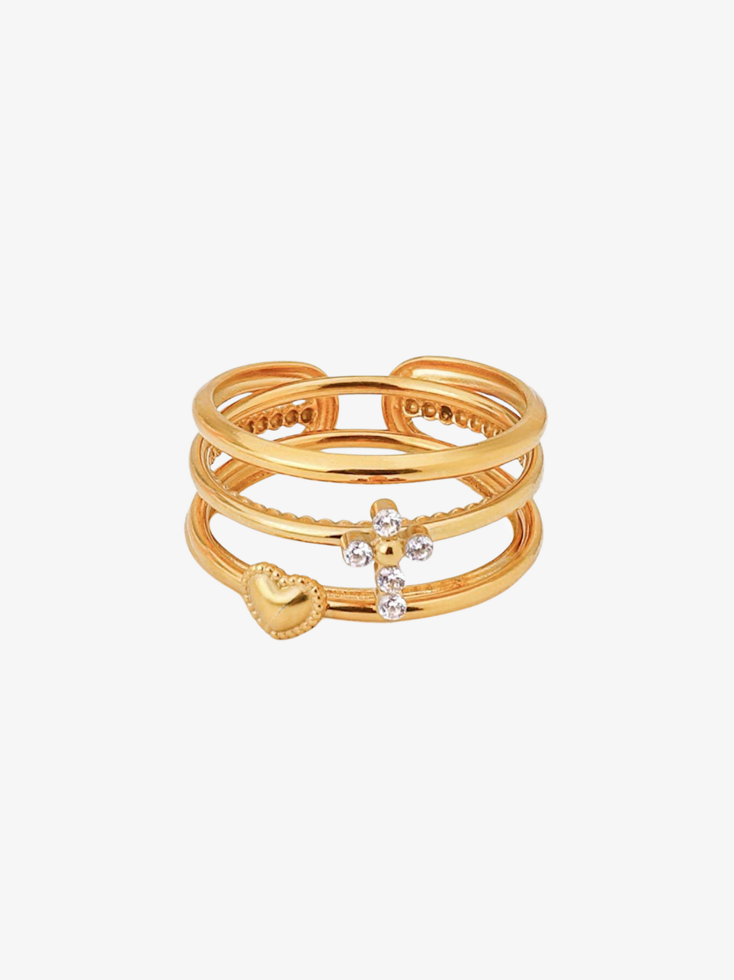 Zircon Crystal Rings Set