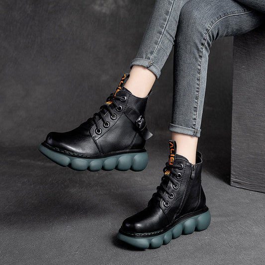Belt Buckle Decorative Single-layer Top Layer Boots