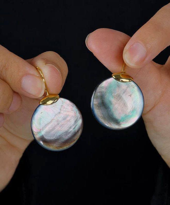 Silk Copper Alloy Shell Drop Earrings