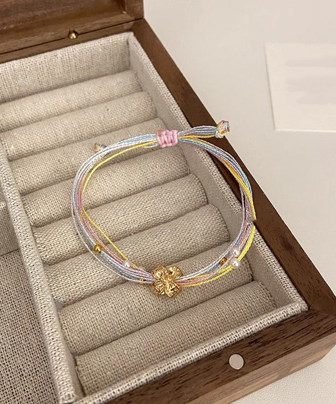 Rainbow Weaving Multicolored Charm Bracelet