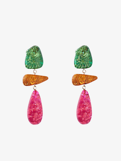 Colorful Resin Irregular Earrings