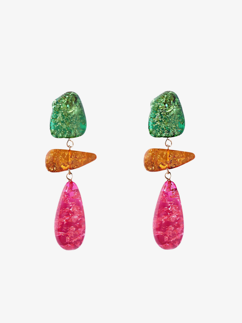 Colorful Resin Irregular Earrings