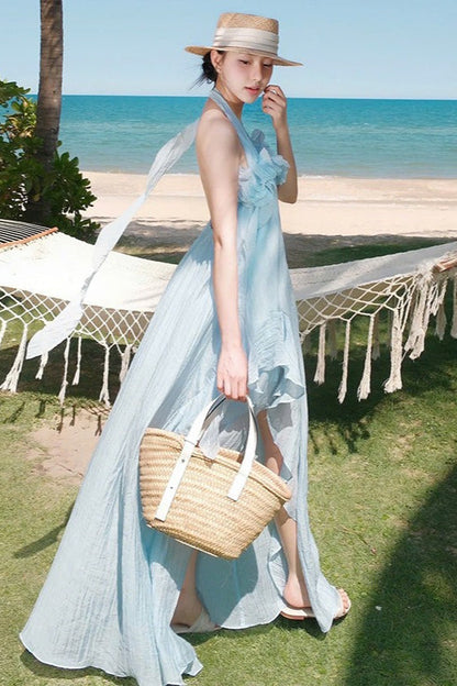Halter Slim 3d Maxi Dress