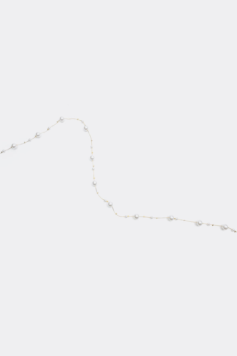 Faux Pearl Long Necklace