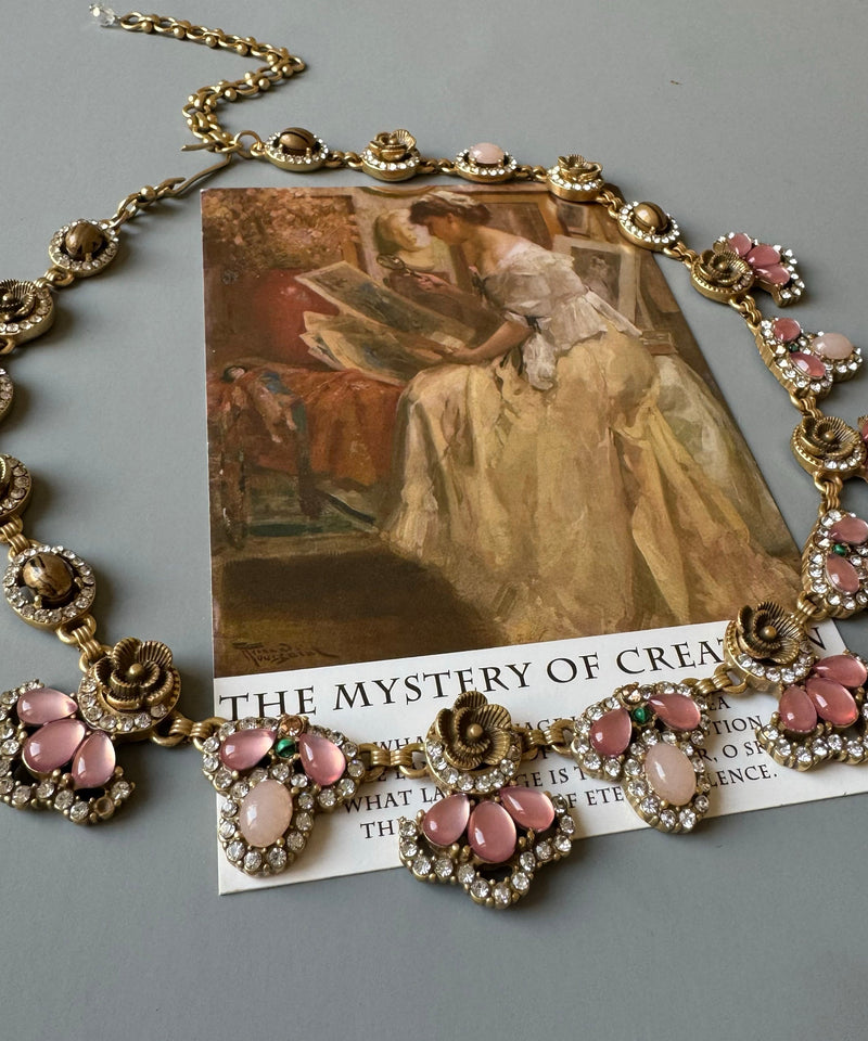 European and American Style Acrylic Collar Necklace and Drop Earrings Two Piece Set