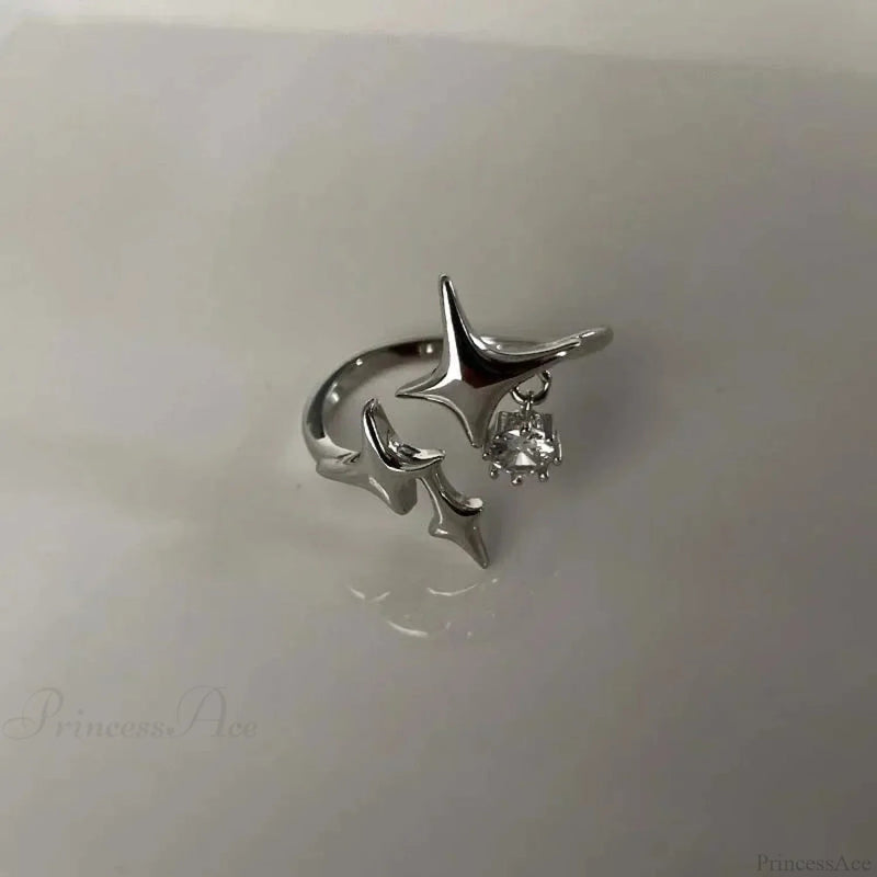 Unpredictable Cross Star Gothic Ring