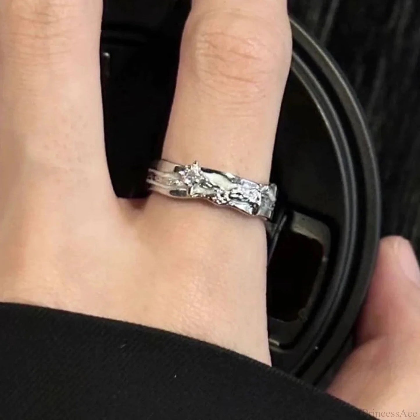 Rebellious Dark Bat Wing Ring