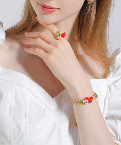 Original Design Gold Sterling Silver Overgild Enamel Tassel Charm Bracelet