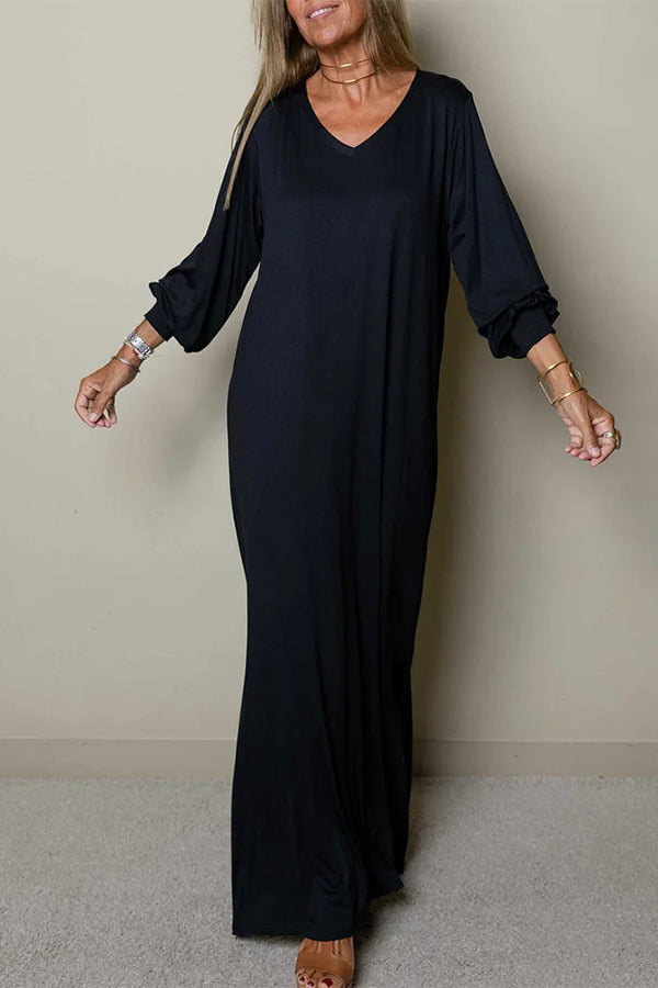 V-neck Maxi Dress