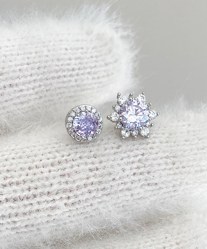 Stylish Titanium Steel Zircon Earrings