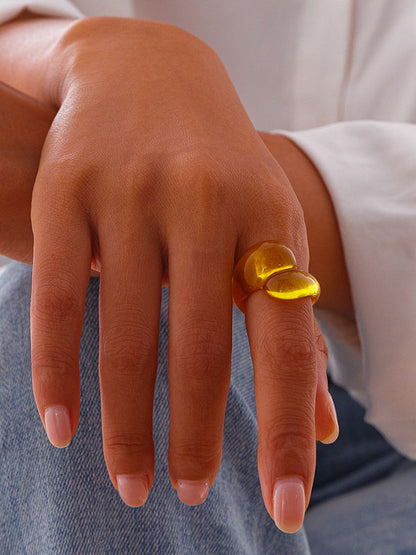 Geometric Color Rings Accessories