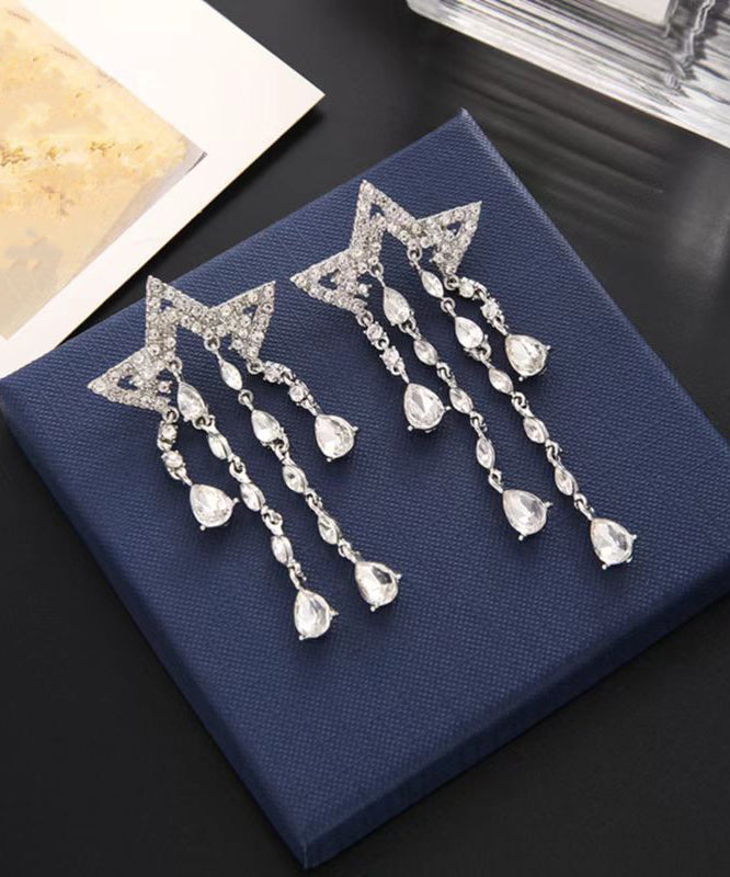 Tassel Earrings Meteor Zircon Long Exaggerated