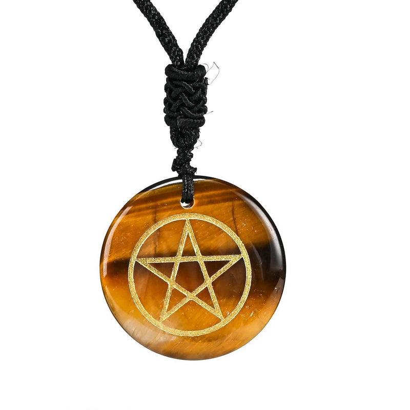 Natural Crystals Pentacle Necklace