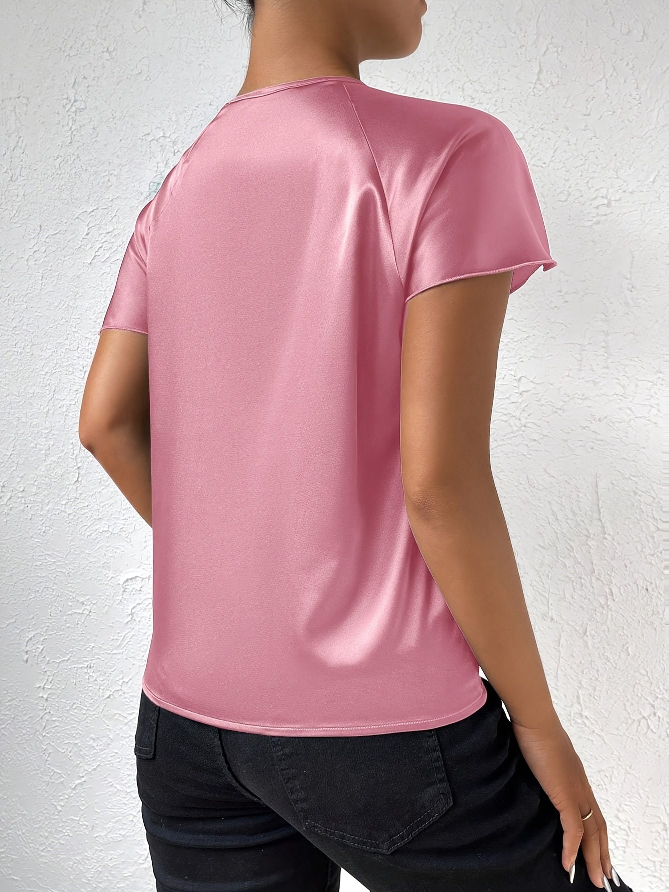 Leasa - Forward Shoulder Accent Blouse