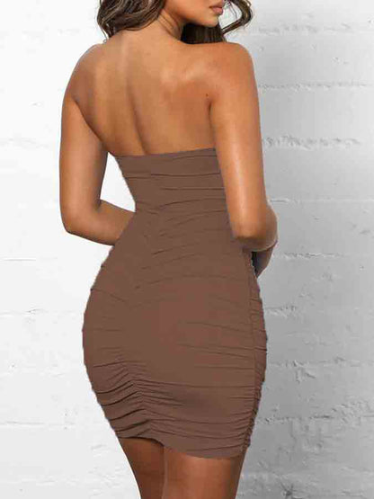 Off Shoulder Cut-out Slim Mini Dress