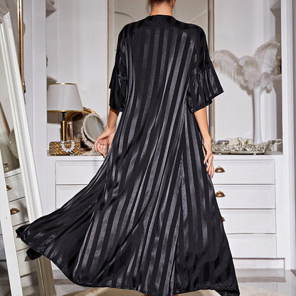 Two Pieces Dress and Cardigan Pajama Sets