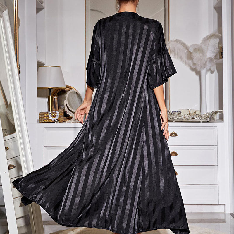 Two Pieces Dress and Cardigan Pajama Sets