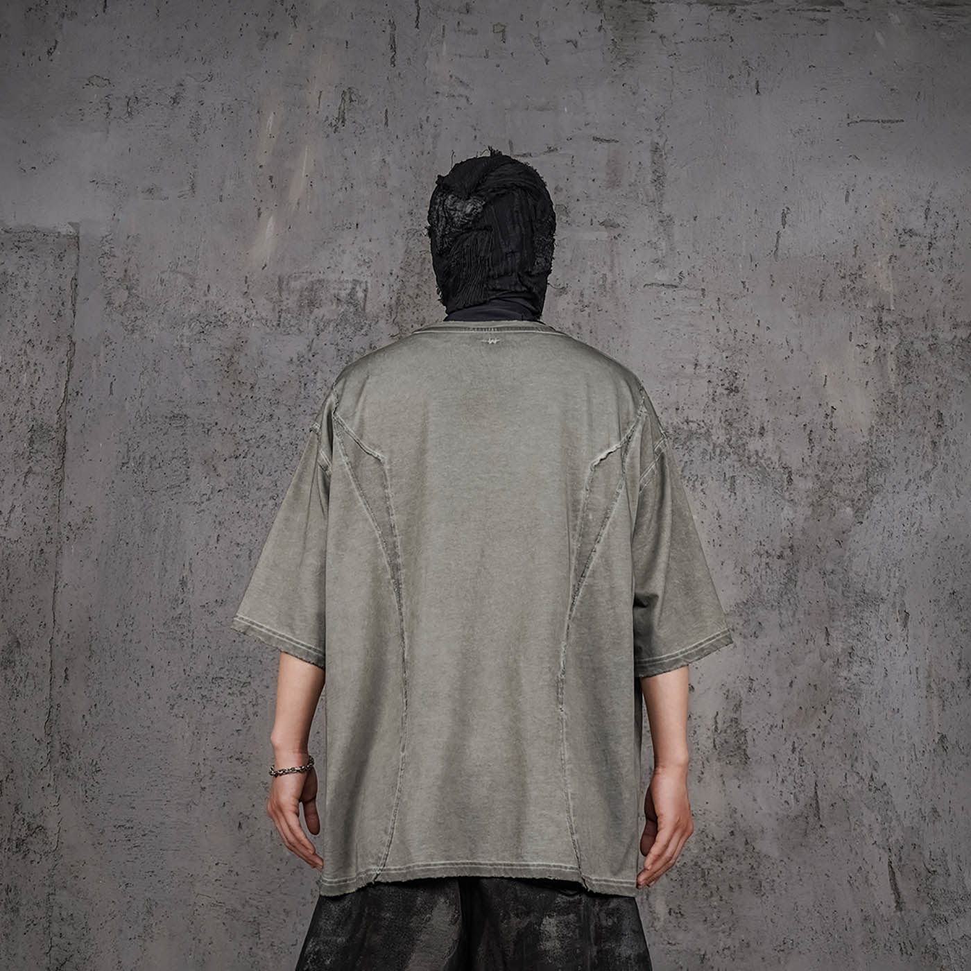 Washed Structured Grey T-shirt