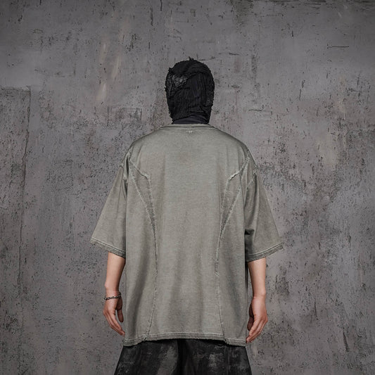 Washed Structured Grey T-shirt